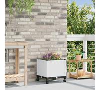 vidaXL Fioriera con ruote, 40 x 40 x 48 cm, in PP, moderna fioriera per balcone, terrazza, resistente alle intemperie, ideale per piante e ortaggi