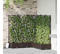 vidaXL Vaso da Giardino con Trellis 5 pcs Marrone 120 x 120 x 125.5 cm