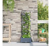 vidaXL Vaso da Giardino con Trellis Grigio chiaro 40 x 40 x 125.5 cm