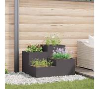 vidaXL Vaso da giardino Nero 100 x 100 x 60 cm Acciaio