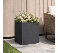 vidaXL Vaso da giardino Nero 20 x 20 x 20 cm Acciaio laminato a freddo
