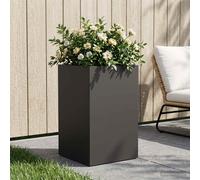 vidaXL Vaso da giardino Nero 30 x 30 x 40 cm Acciaio laminato a freddo