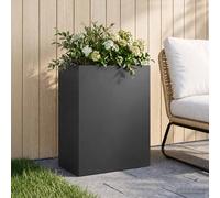 vidaXL Vaso da giardino Nero 40 x 20 x 50 cm Acciaio laminato a freddo