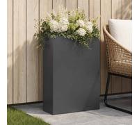 vidaXL Vaso da giardino Nero 40 x 20 x 75 cm Acciaio laminato a freddo
