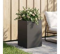 vidaXL Vaso da giardino Nero 40 x 40 x 60 cm Acciaio laminato a freddo