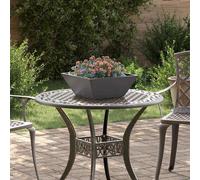 vidaXL Vaso da giardino nero 40x40x15 cm in acciaio