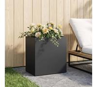 vidaXL Vaso da giardino Nero 50 x 30 x 40 cm Acciaio laminato a freddo