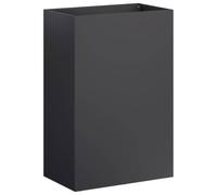 vidaXL Vaso da giardino Nero 50 x 30 x 75 cm Acciaio laminato a freddo