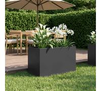 vidaXL Vaso da giardino Nero 50 x 40 x 40 cm Acciaio laminato a freddo