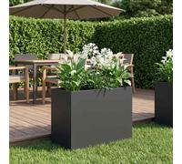 vidaXL Vaso da giardino Nero 60 x 30 x 40 cm Acciaio laminato a freddo