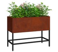 vidaXL Vaso da Giardino Rialzato Ruggine 60 x 26 x 45 cm, Giardino e terrazza, Supporto Piante Resistente, Vaso rialzato, Decorazioni Esterne per spazi Verdi