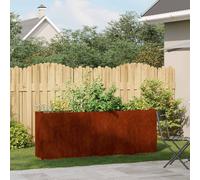 vidaXL Vaso da giardino Ruggine 200 x 40 x 80 cm