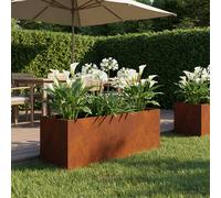vidaXL Vaso da giardino Ruggine 40 x 20 x 20 cm Acciaio Corten