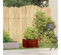 vidaXL Fioriera Arrugginita 40x40x30 cm in Acciaio Corten, Vaso per Piante, Supporto per Piante, Letto rialzato, Supporto per fioriera