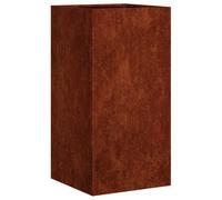 vidaXL Fioriera Arrugginita 40x40x80 cm in Acciaio Corten, Vaso per Piante, Supporto per Piante, Letto rialzato, Supporto per fioriera