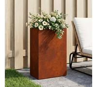 vidaXL Vaso da giardino Ruggine 50 x 40 x 75 cm Acciaio Corten