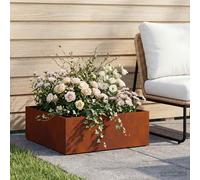 vidaXL Vaso da giardino Ruggine 60 x 60 x 20 cm Acciaio Corten