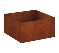 vidaXL Vaso da giardino Ruggine 60 x 60 x 40 cm Acciaio Corten