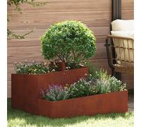 vidaXL Vaso da giardino Ruggine 80 x 80 x 50 cm