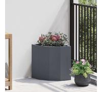 vidaXL Vaso d'angolo Antracite 30 x 30 x 35 cm Acciaio
