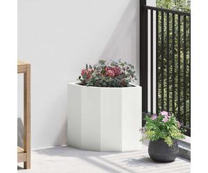 vidaXL Vaso d'angolo Bianco 30 x 30 x 35 cm Acciaio