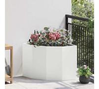 vidaXL Vaso d'angolo Bianco 60 x 60 x 50 cm Acciaio