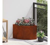 vidaXL Vaso d'angolo Ruggine 45 x 45 x 35 cm acciaio corten