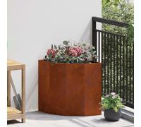 vidaXL Vaso d'angolo Ruggine 45 x 45 x 50 cm acciaio corten