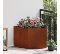 vidaXL Vaso d'angolo Ruggine 60 x 60 x 50 cm acciaio corten