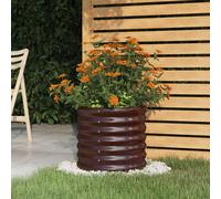 vidaXL Vaso Giardino Acciaio Verniciato a Polvere 40x40x36 cm Marrone