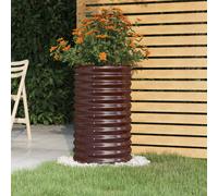 vidaXL Vaso Giardino Acciaio Verniciato a Polvere 40x40x68 cm Marrone