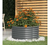 vidaXL Vaso Giardino Acciaio Verniciato a Polvere 80x80x36cm Antracite
