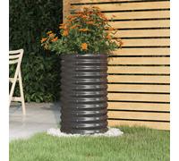 vidaXL Vaso Giardino Acciaio Verniciato Polvere 40x40x68 cm Antracite