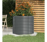 vidaXL Vaso Giardino Acciaio Verniciato Polvere 80x80x68 cm Antracite