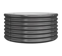 vidaXL Vaso Giardino Acciaio Zincato 80x80x36cm Antracite
