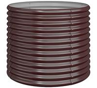 vidaXL Vaso Giardino Acciaio Verniciato a Polvere 80x80x68 cm Marrone