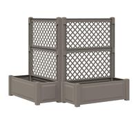 vidaXL Vaso Grande con Direzione 2 pcs Grigio 143 x 143 x 133,5 cm PP