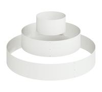vidaXL Vaso in Metallo Acciaio/Bianco Acciaio Verniciato a Polvere Grande