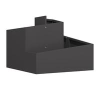 vidaXL Vaso in plastica Nero Polietilene ad Alta densità Medio