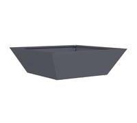 vidaXL Vaso Metallico Quadrato Antracite di per Uso Interno ed Esterno - Grande 50 x 15cm, Resistente ai Raggi UV, Durevole, Design Moderno, Perfetto per Piccole Piante, Facile da Pulire, Ideale per