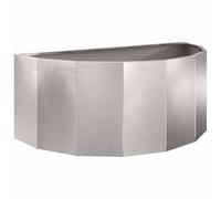 vidaXL Vaso per piante in argento, 90 x 45 x 35 cm, in acciaio inox, decorazione per esterni, contenitore durevole, effetto serra, vaso da terrazza
