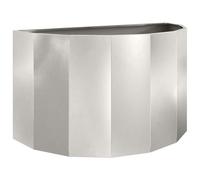 vidaXL Vaso per piante in argento, 90 x 45 x 50 cm, in acciaio inox, decorazione per esterni, contenitore durevole, effetto serra, vaso da terrazza