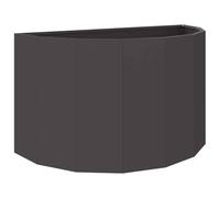 vidaXL Vaso per piante, nero, 90 x 45 x 50 cm, in acciaio, decorazione per esterni, contenitore durevole, effetto serra, vaso per terrazzo