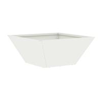 vidaXL Vaso Quadrato Bianco in plastica di, Perfetto per Interni e Esterni. Ha Dimensioni Medie di 35 x 15 cm. È Resistente ai Raggi UV e Durevole, Ideale per Il Giardino. Ha Un Design Moderno ed è