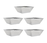 vidaXL Vaso Quadrato in Acciaio Inossidabile per Interno ed Esterno - Dimensioni Medie 40 x 15 cm - Design Moderno e Robusto - Perfetto per Piccole Piante - Facile da Pulire - Decorativo Portavaso in
