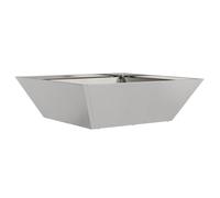 vidaXL Vaso Quadrato in Acciaio Inox di per Interni ed Esterni, Dimensioni Medie 50 x 15 cm. Metallico, Resistente e con Finitura Spazzolata. Un Supporto Elegante per Piante, Perfetto per Ogni giard