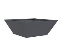 vidaXL Vaso Quadrato in Plastica Antracite per Interni ed Esterni - Misura Media 40 x 15 cm - Resistente ai Raggi UV - Durevole e dal Design Moderno - Perfetto per Il Giardino - Vaso Decorativo per P