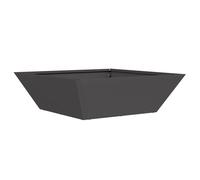 vidaXL Vaso Quadrato Metallico Nero di per Esterni e Interni - Grande 50 x 15 cm, Resistente e Decorativo per Il Giardino, Design Moderno per Piccole Piante, Facile da Pulire, Portavaso da Terrazza