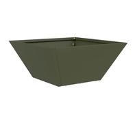 vidaXL Vaso Quadrato Metallico Verde Oliva di, Perfetto per Interni ed Esterni. Ha Dimensioni Medie di 35 x 15 cm ed è Resistente ai Raggi UV. Ottimo per Piante Piccole, Facile da Pulire e con Un de