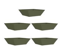 vidaXL Fioriera in Metallo Verde Oliva Metallo 50 x 50 x 15 cm Quadrata